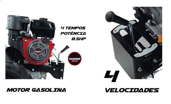 Motor Gasolina e 4 Velocidades