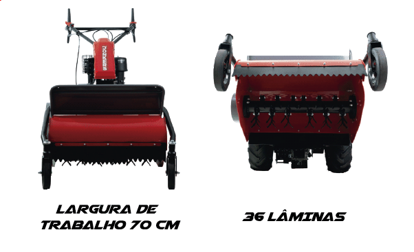 Largura de trabalho 70 cm e 36 l&acirc;minas