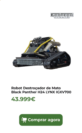 Robot Destro&ccedil;ador de Mato Black Panther H24 LYNX IGXV700