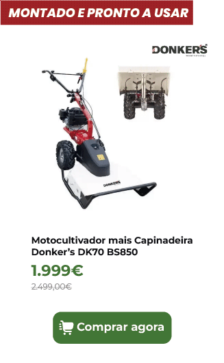 Motocultivador mais Capinadeira Donker&rsquo;s DK70 BS850