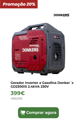 Gerador Inverter a Gasolina Donker&acute;s GD2300IS 2.4kVA 230V