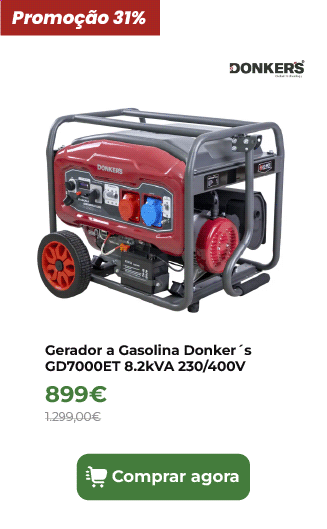 Gerador a Gasolina Donker&acute;s GD7000ET 8.2kVA 230/400V