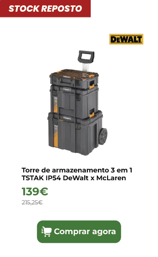 Torre de armazenamento 3 em 1 TSTAK IP54 DeWalt x McLaren