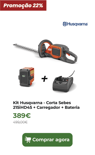 Kit Husqvarna - Corta Sebes 215iHD45 + Carregador + Bateria