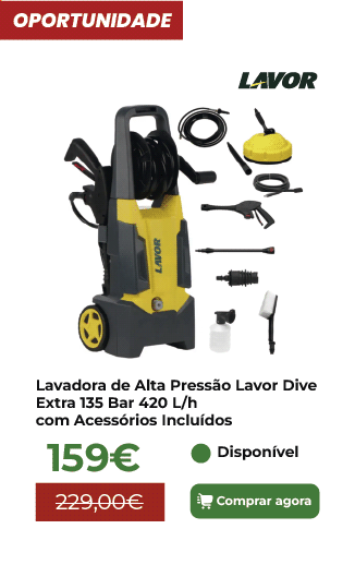Lavadora de Alta Press&atilde;o Lavor Dive Extra 135 Bar 420 L/h com Acess&oacute;rios Inclu&iacute;dos
