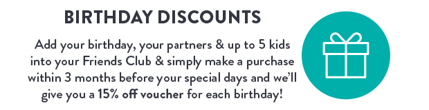 BIRTHDAY DISCOUNTS