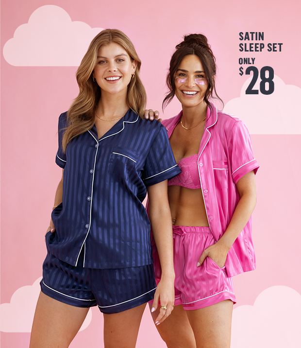 Sweet Dreams in Satin. Womens Satin PJs Sets only $28