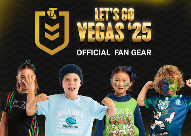 Get your NRL Gear in time for theVegas Round. Raiders, Warriors, Panthers & Sharks NRL fan gear available now at Best&Less