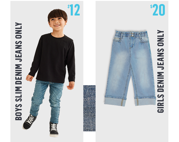 SHOP KIDS DENIM IN SIZES 1-7 FROM $12