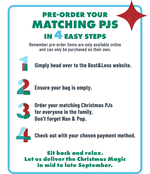 PRE-ORDER MATCHING PJs IN 4 EASY STEPS