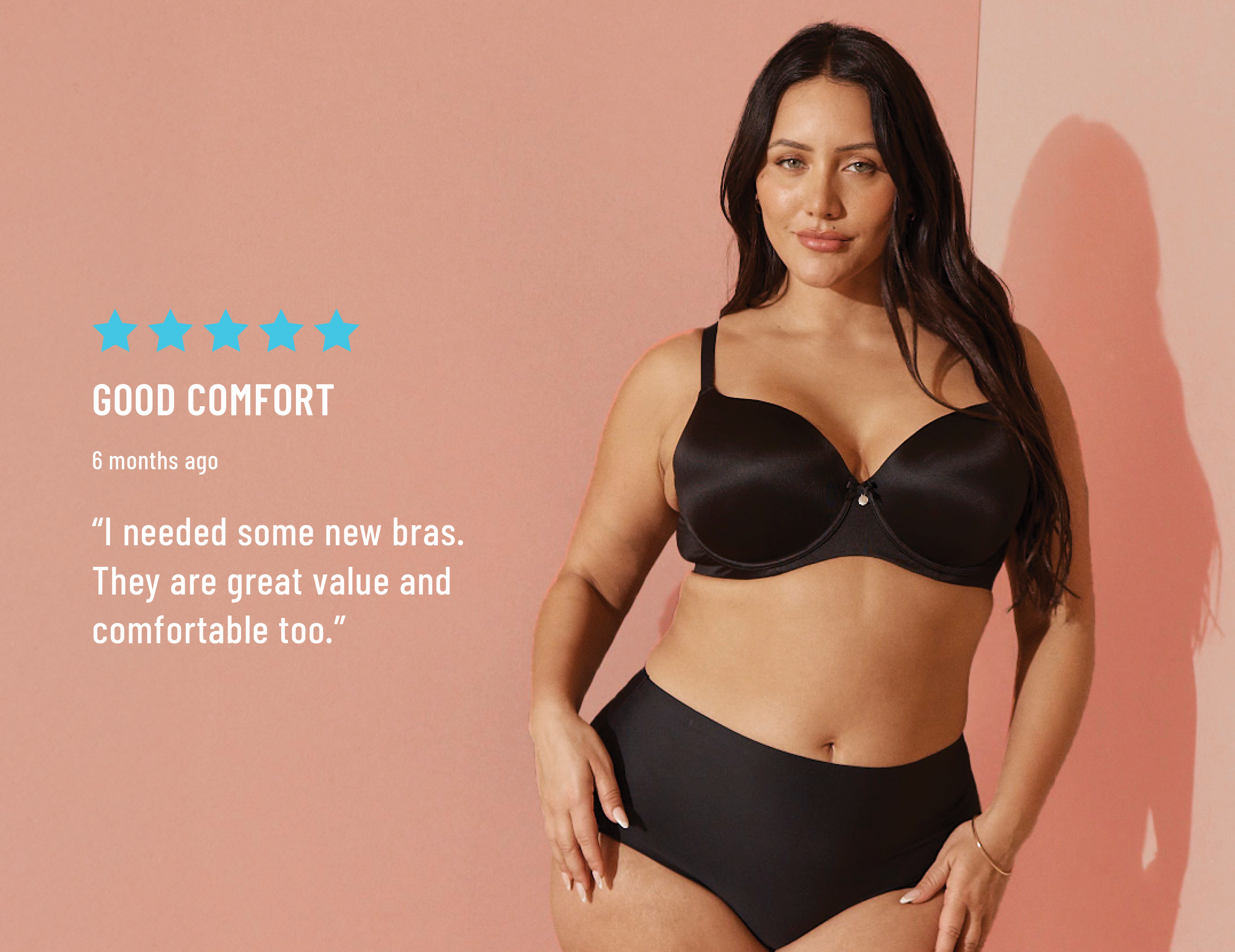 FULL FIGURE T-SHIRT BRAS ONLY $16