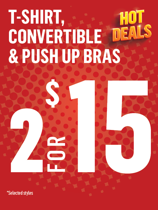 SHOP 2 FOR $15 BRAS