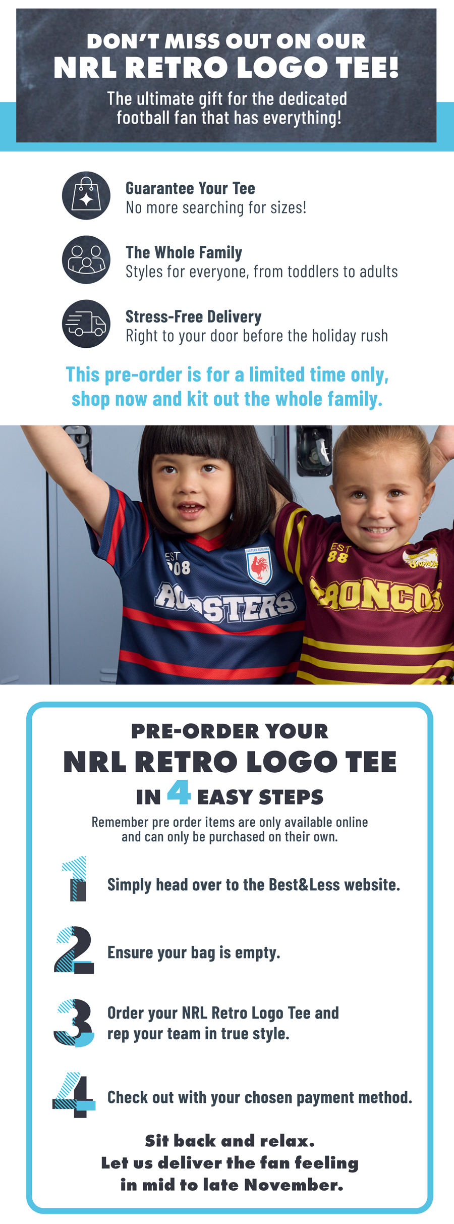 ORDER NRL RETRO LOGO TEE