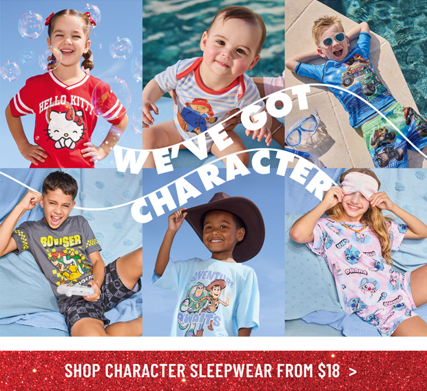SHOP CHARACTER LICENSED. INCLUDING DISNEY, PEPPA PIG & MORE