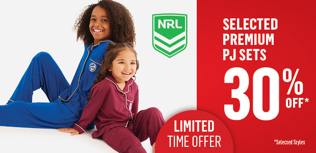 SAVE 30% ON SELECTED NRL PJs