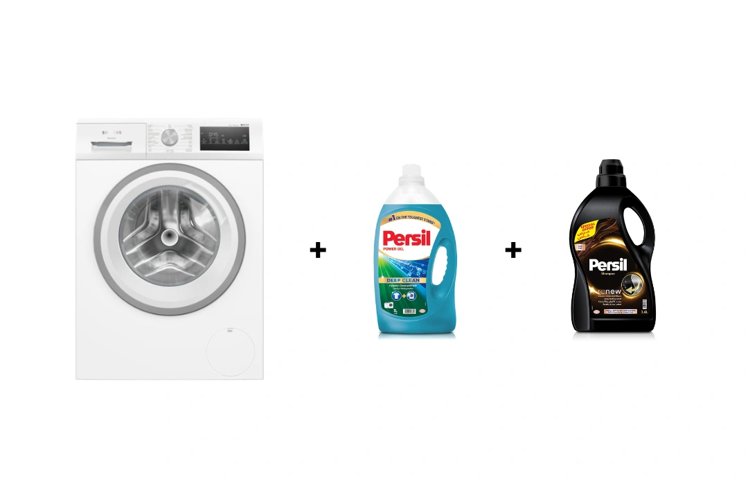 Image of Siemens 8 kg washing machine, white