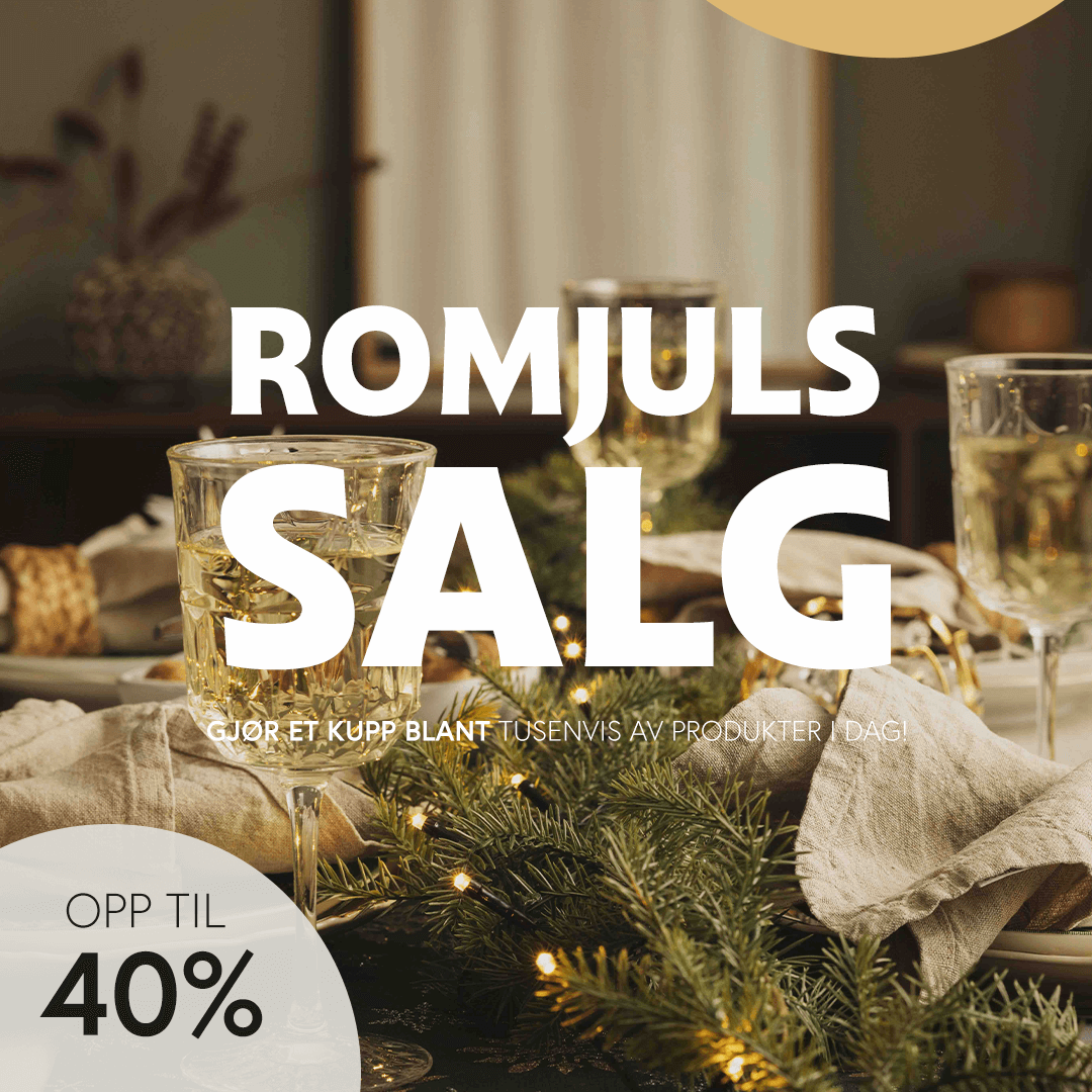 ROMJULSSALG - OPPTIL 40% PÅ ALT!