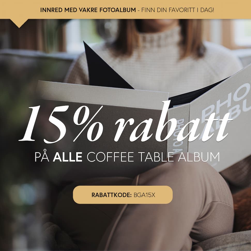 15% på Coffee Table Album! ✨ Personlige album til alle sommerminner!