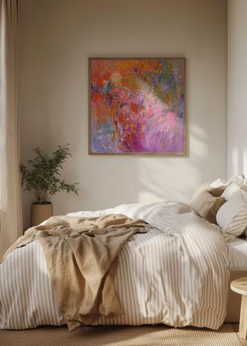 Image of New Morning In Rose Garden Plakat (100x100 cm)