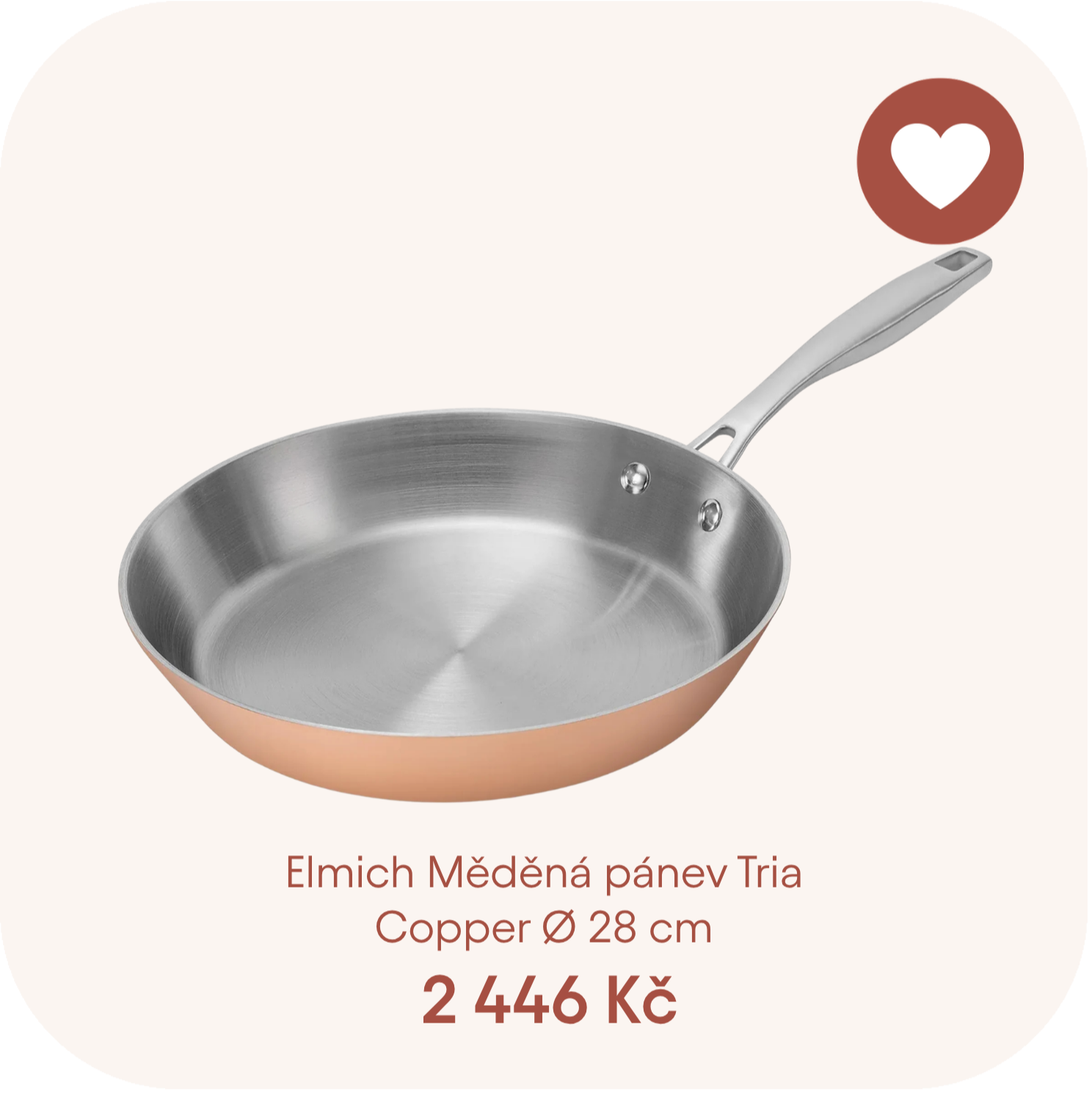 Elmich Měděná pánev Tria Copper Ø 28 cm Elmich Měděná pánev Tria Copper Ø 28 cm Elmich Měděná pánev Tria Copper Ø 28 cm Zobrazit všechna média (4) Elmich Měděná pánev Tria Copper Ø 28 cm