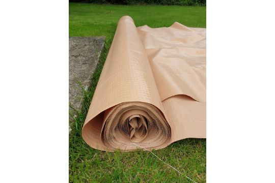 150x rolls of fibre reinforced tarpaulin 4m wide…