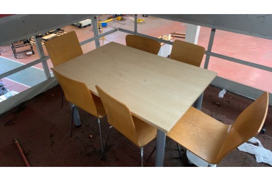 *NO RESERVE* Table And 6 Various Chairs