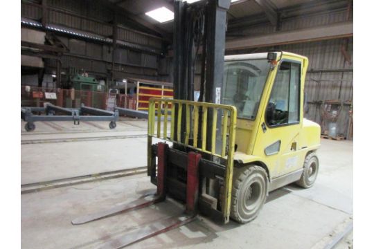 Hyster H5.50XM duplex mast diesel forklift truck…