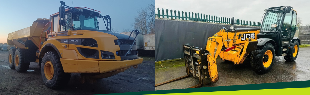 PLANT, MACHINERY & COMMERCIAL VEHICLES - Featuring Main Dealer Supplied 2023, VOLVO A25G Articulated Haulers, Forklifts, Telehandlers & Trailers