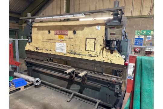 Pearson 100 ton press brake, 12' 3' capacity