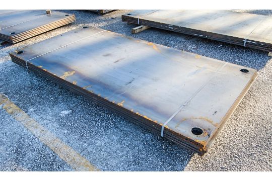 5 - steel road plates with lifting holes 2.4m x 1.2m…