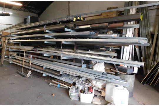 A-Frame Stock Rack & Contents of Assorted Steel…