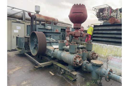 National/Oweco C150B Duplex Mud Pump, skid mounted…