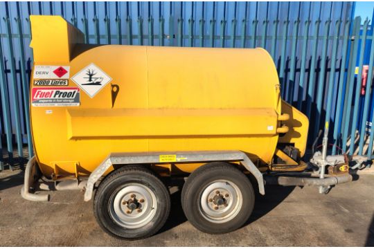 Fuel Proof 2000 litre towable fuel bowser - W…