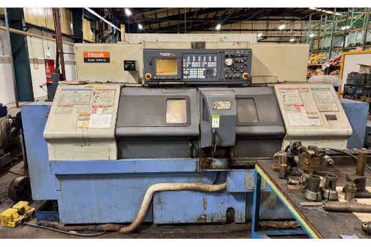 Mazak Dual Turn 20 CNC Lathe, 12 station turret, year…