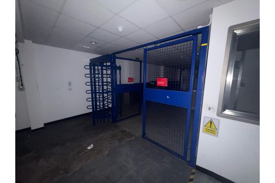 Metal Access Gate with Turnstile