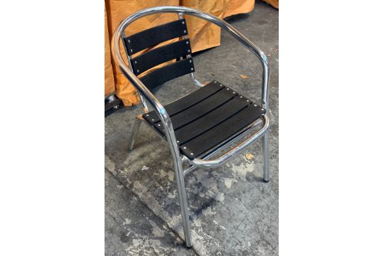 25 Malang Rattan Armchairs, Dark Brown Weave (Location:…