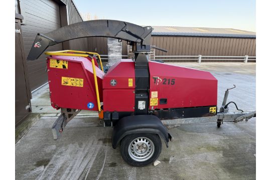 TP215 mobile chipper on trailer