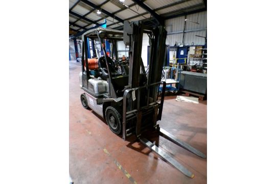 Nissan 25 LPG duplex mast forklift truck with…