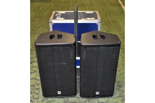 2x HK Audio Linear 5 112XA active speakers in flight…