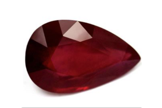 Red Ruby Pear Shape EyeClean Clarity 10.75 Carat