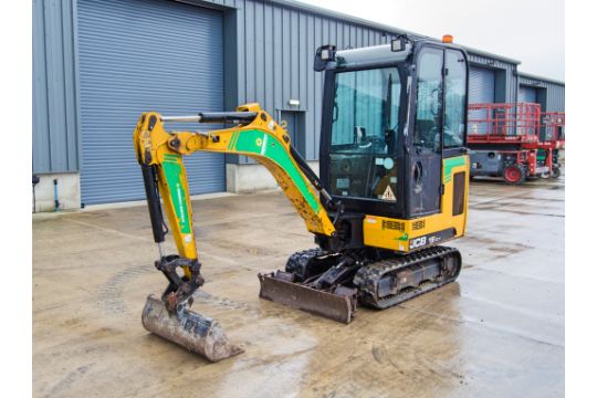 JCB 16C-1 1.6 tonne rubber tracked mini excavator Year:…