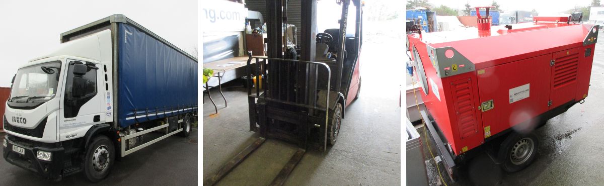 Plant & Equipment, Export Containers, Plant Trailers, Motor Vehicles Etc