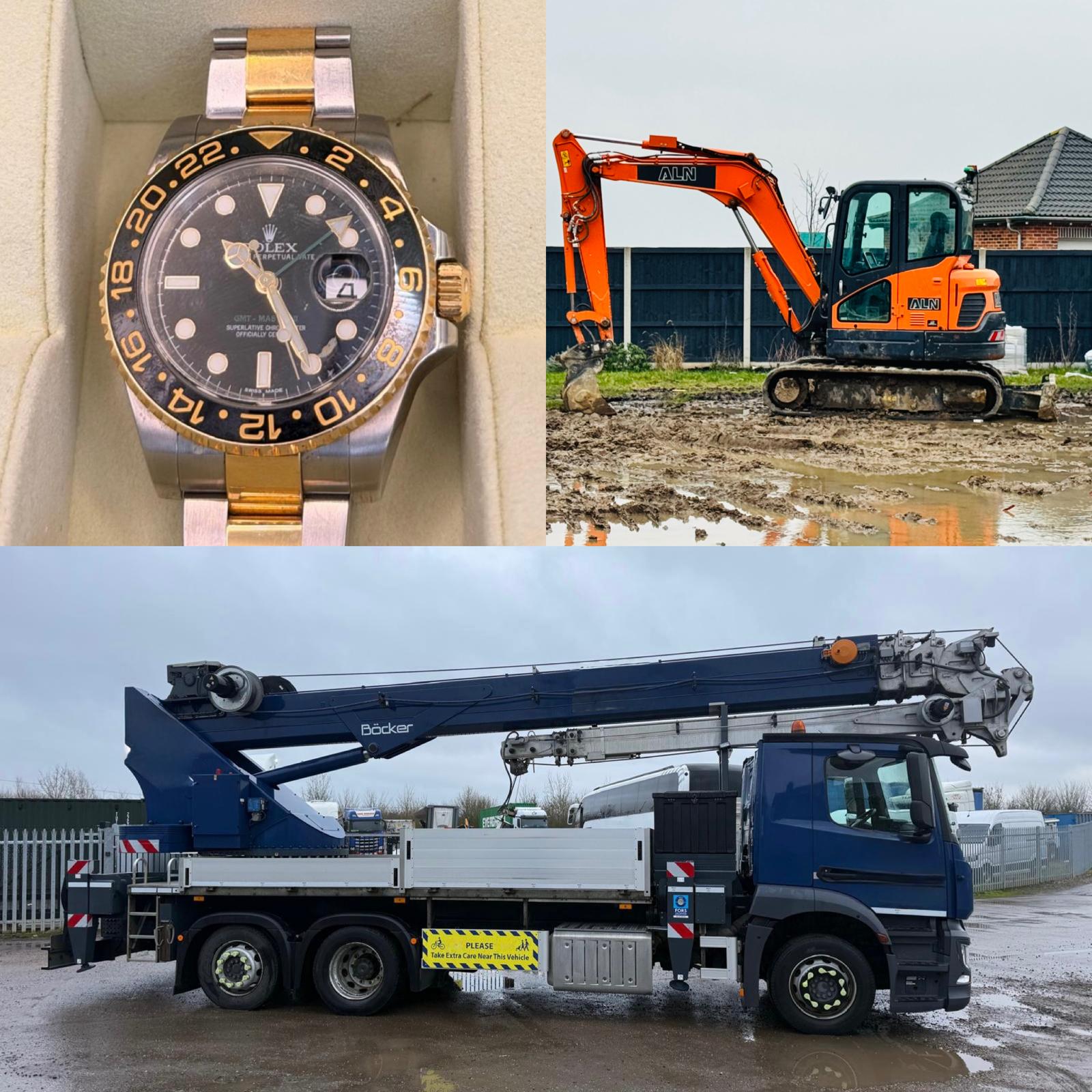 CRANE - EXCAVATORS - ATTACHMENTS - VEHICLES…