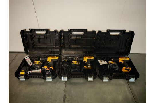 (3) DeWalt cordless drills