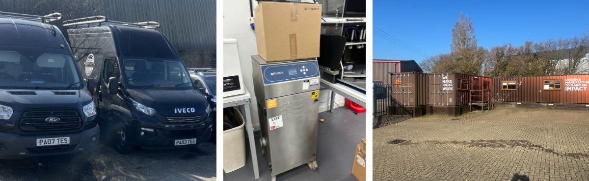 Laboratory Test Equipment, Electrical Engineering, Catering, Vehicles, Trailers etc.