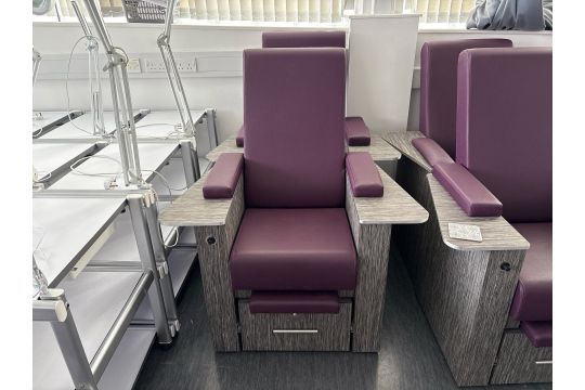 Purple Faux Leather Manicure/Pedicure Chair With…