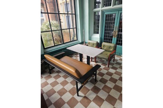 Ensemble is anchored by the Kinoko two-seater sofa,…