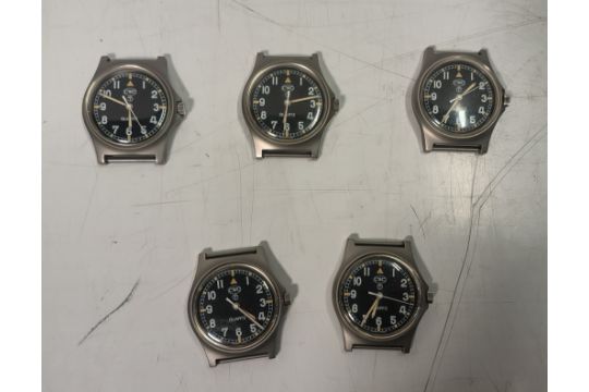 5x CWC W10-6645-99 British Army issue quartz wristwatches…
