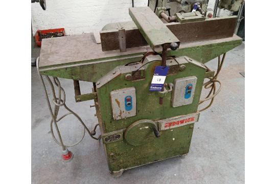 Sedgewick through feed planer, model unknown, as lotted,…