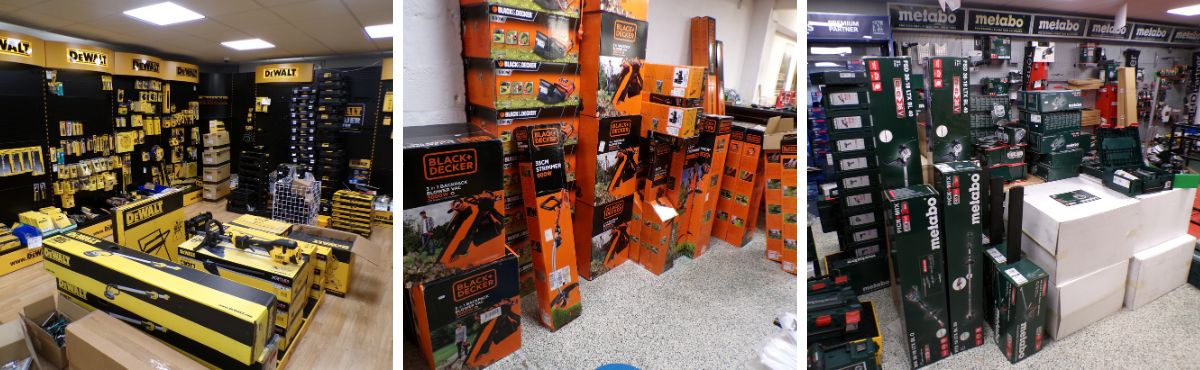 Over £500,000 at cost of Assorted Power and Hand Tools, Component Stock, Consumables etc